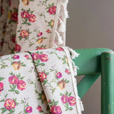 Floral Tasseled Soft Cotton Curtain