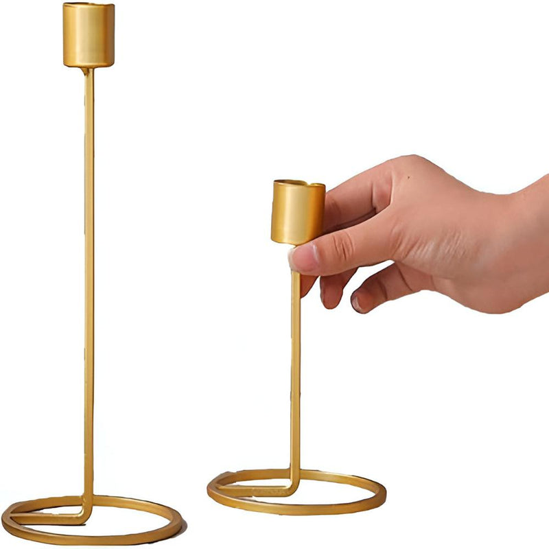 Golden Romantic Candle Holders