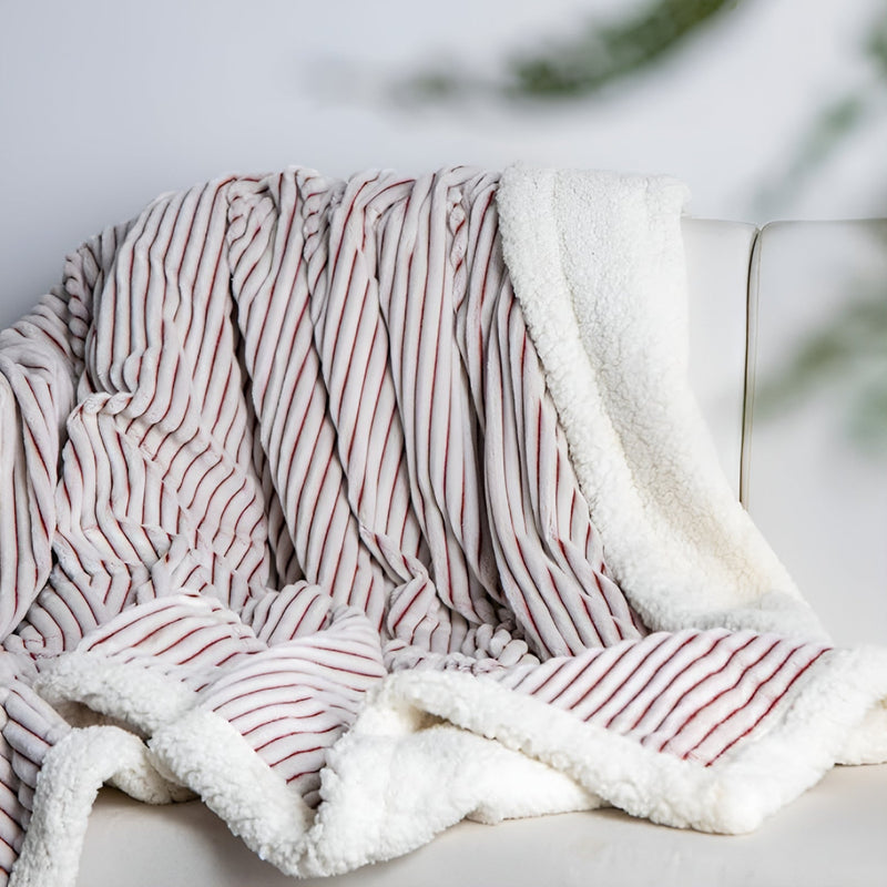 Fluffy Stripes Sherpa Blanket