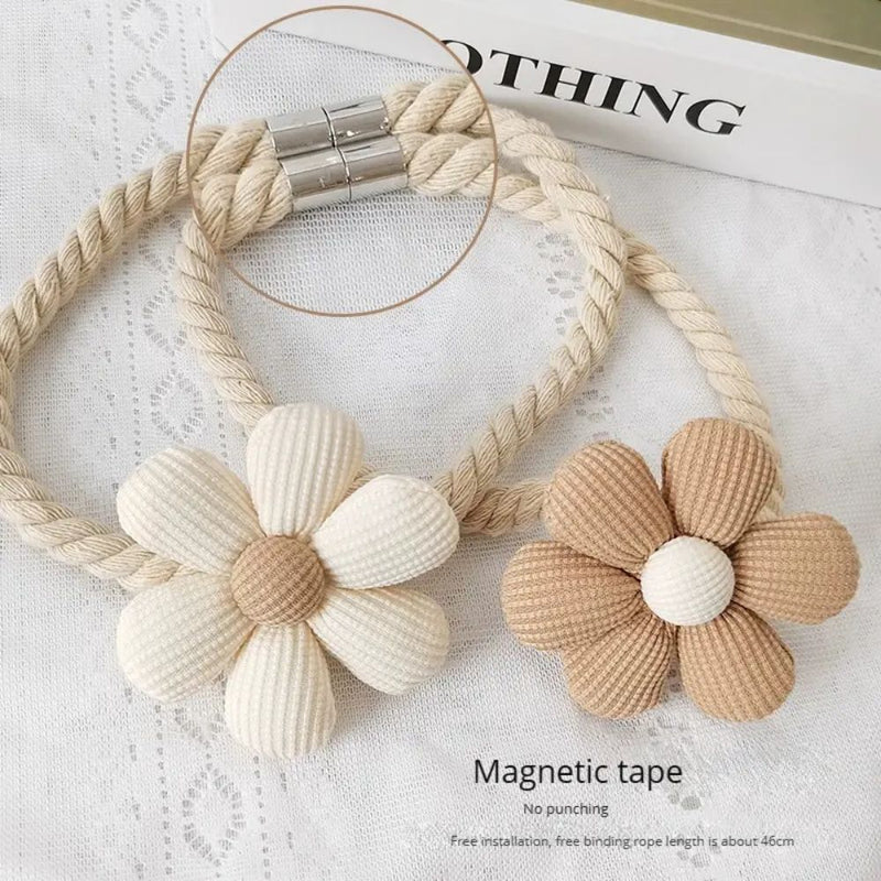 Delicate Flower Magnetic Curtain Tie Back | 2Pcs Set