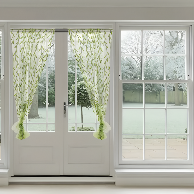 Willow Leaf Strip Window Curtains