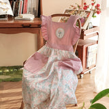 Lily Lace Pink Floral Apron