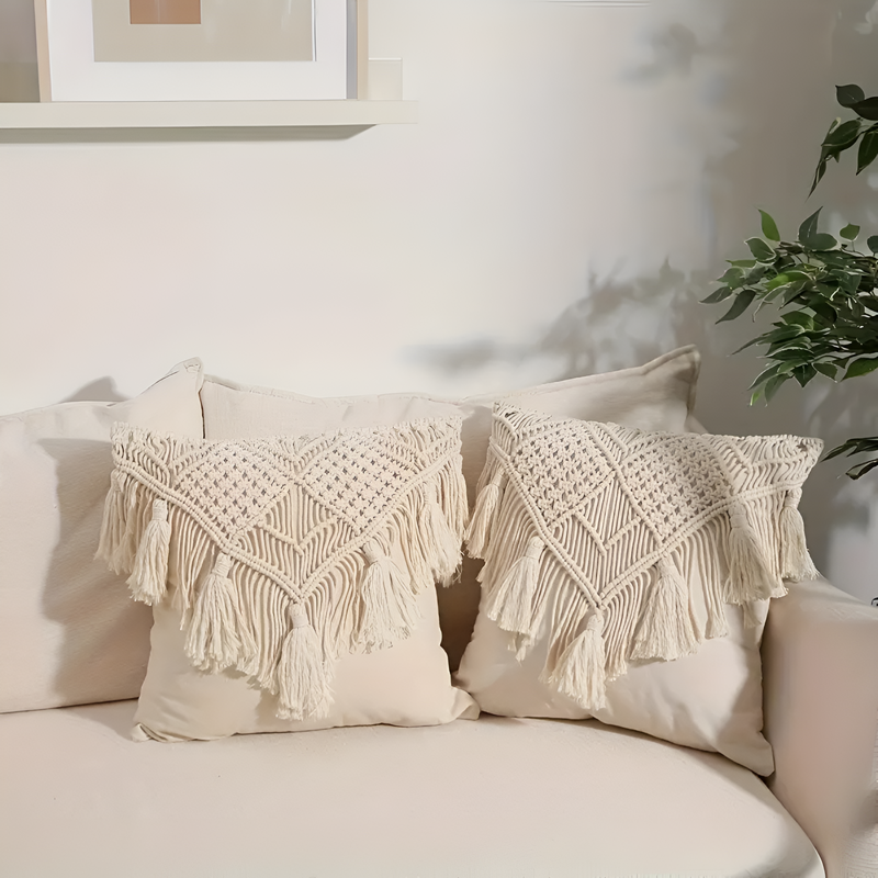 Vintage Macramé Cushion Cover