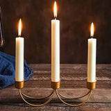 Gilded Trio Iron Candle Holder