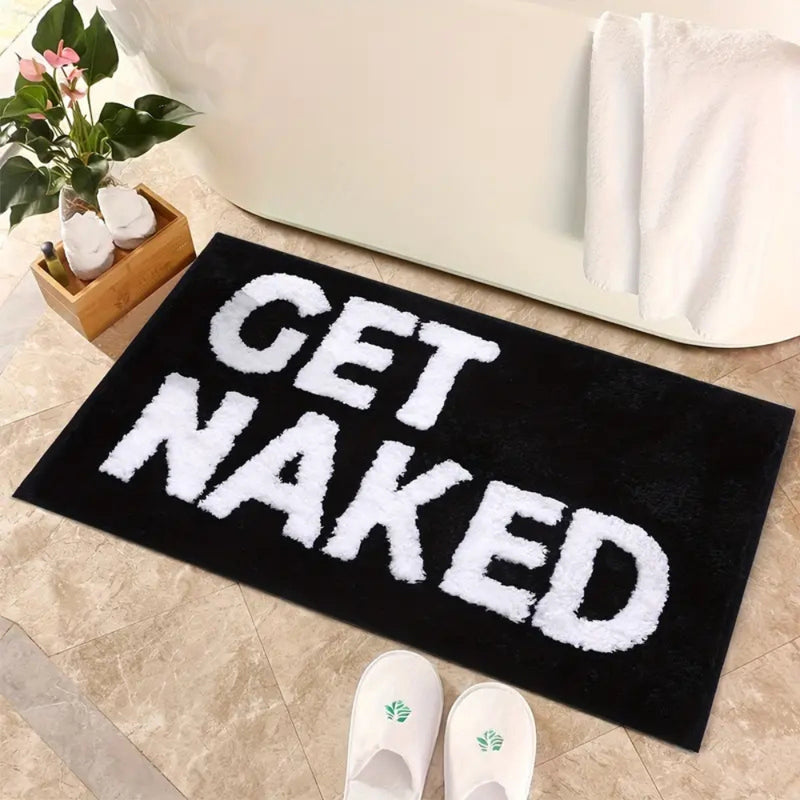 "Get Naked" Funny Bathroom Mat