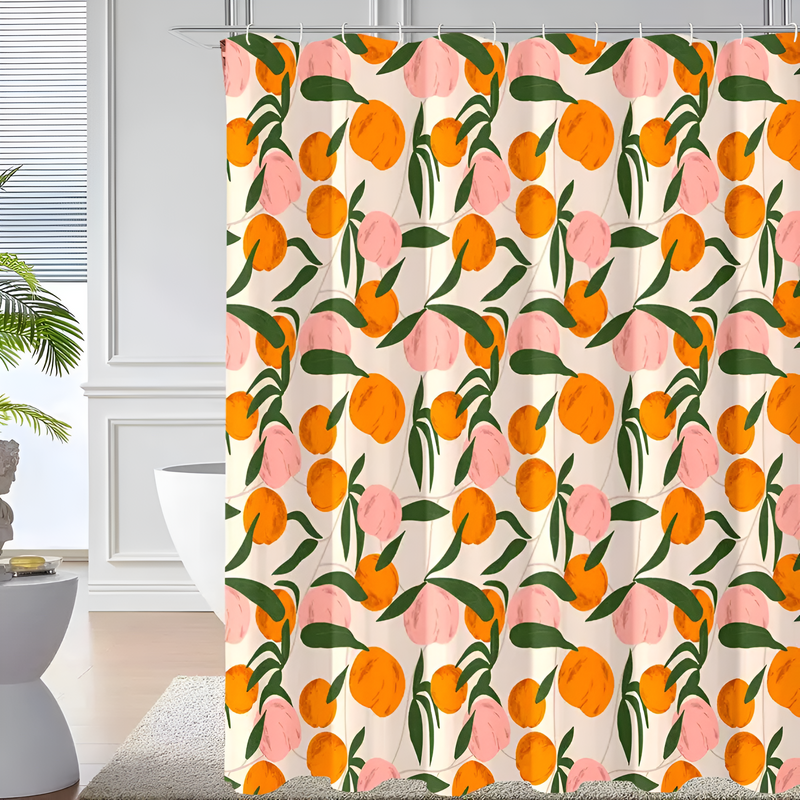 Fresh Peach Paradise Shower Curtain