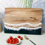 Ocean Wave Resin Acacia Wood Cutting Board