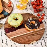 Artisan Epoxy Round Wood Chopping Board