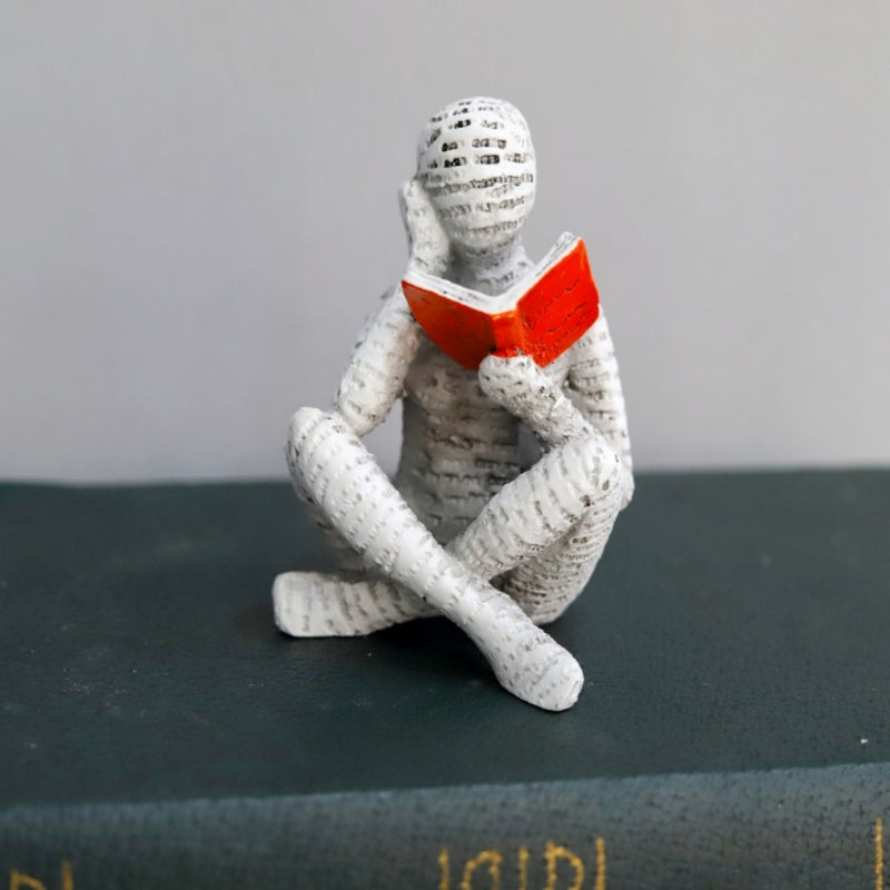 Woman Reading Shelf Decoration