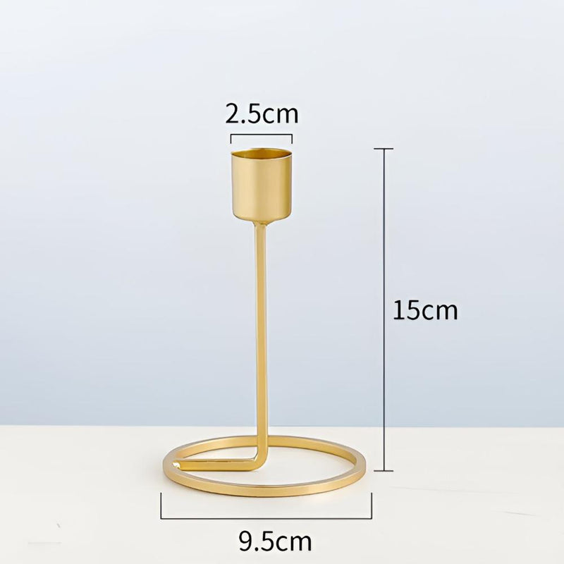 Golden Romantic Candle Holders