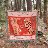 Leopard Woven Tassel Blanket