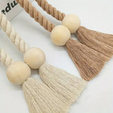 Wooden Bead Tassel Curtain Tie Back | 2Pcs Set