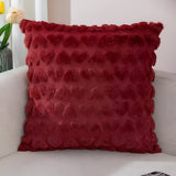 Plush Heart Cushion Cover