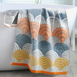 Shell Print Jacquard Cotton Bath Towel