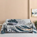 Classic Great Wave Throw Blanket