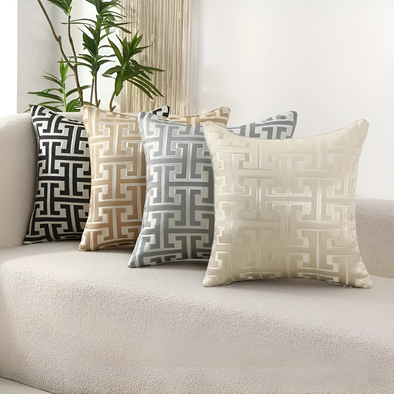 Geometric Jacquard Luxury Cushion Cover