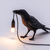 Gothic Halloween Crow Lamp