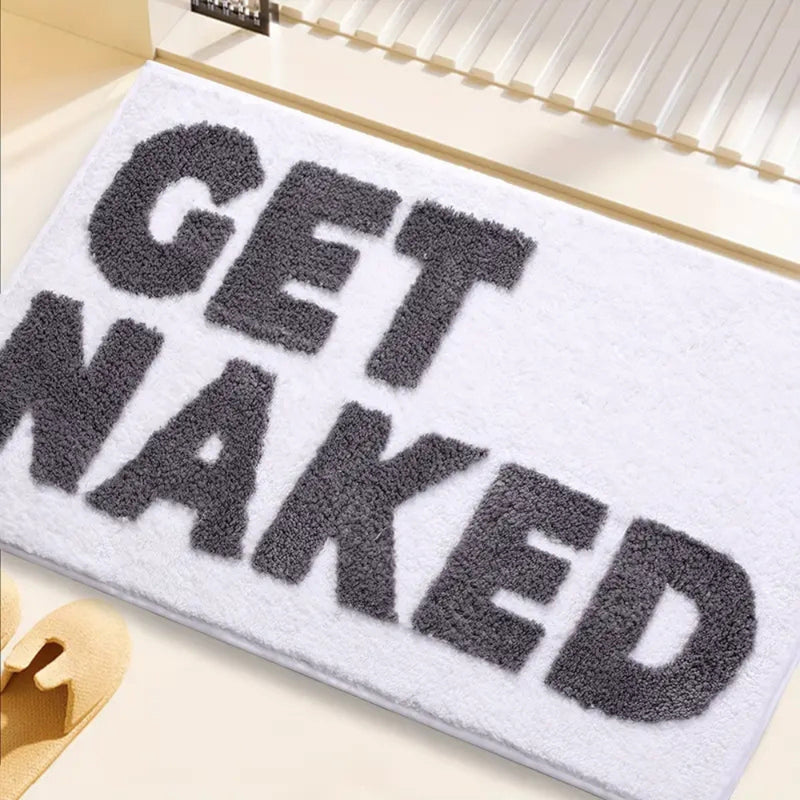 "Get Naked" Funny Bathroom Mat