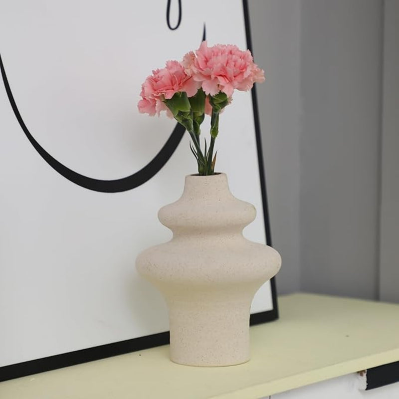 Nordic Beige Ceramic Flower Vase Set