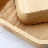 Natural Wood Square Bowl