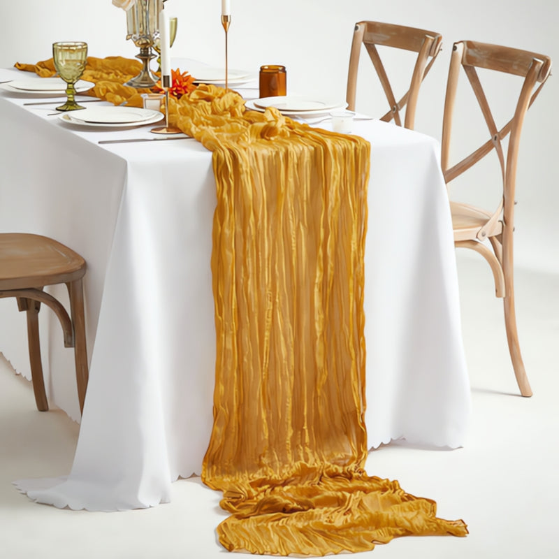 Cheesecloth Flowy Table Runner | 10 Pcs Set