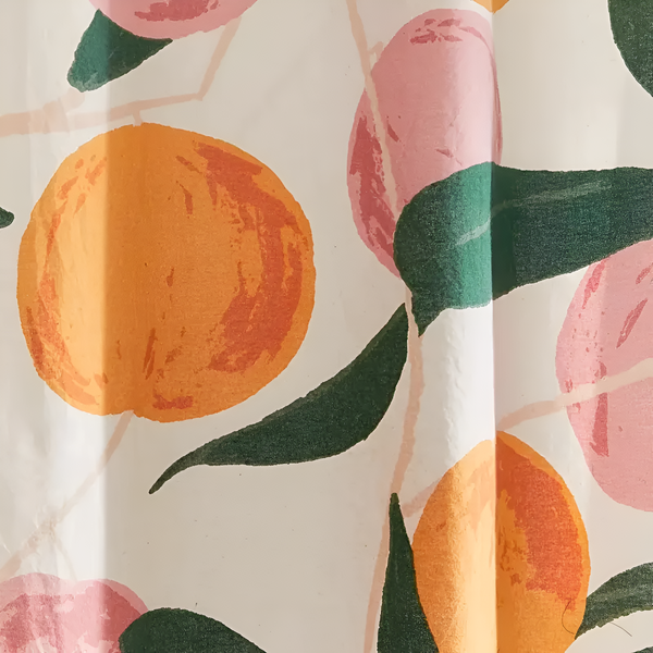 Fresh Peach Paradise Shower Curtain