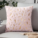 Golden Leaf Velvet Cushion Covers