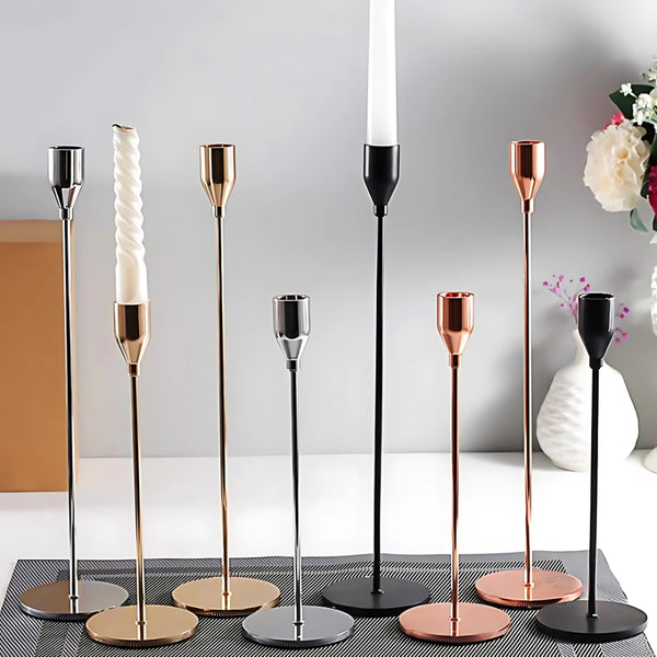 Tall & Chic Trio Candle Holder Set