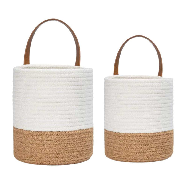 Woven Cotton Rope Hanging Basket