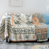 Reversible Geometric Blanket Sofa Cover