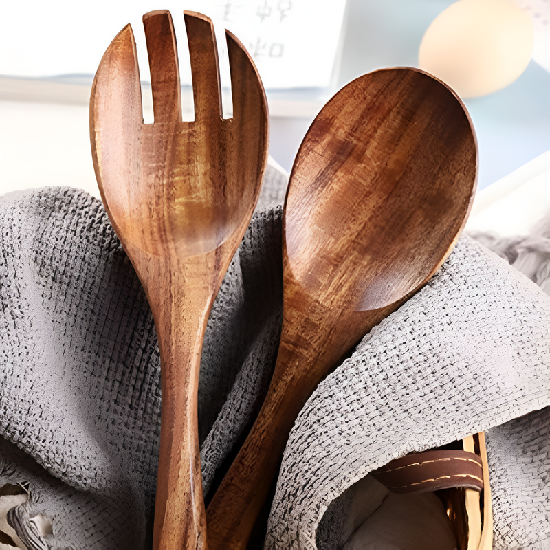 Rustic Teak Serving Set | 2 Pcs