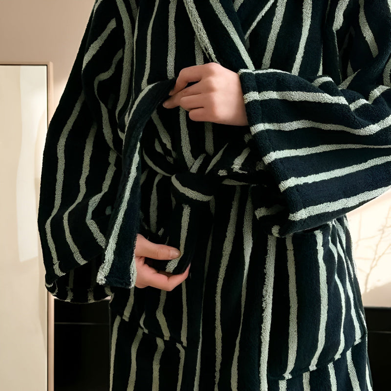 Allure Stripe Unisex Bathrobe