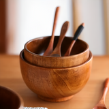 Rustic Jujube Wooden Bowl