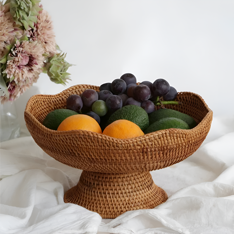 Natural Rattan Handwoven Fruit Basket