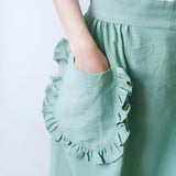 Chic Ruffle Pocket Apron