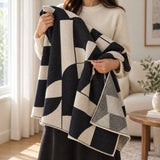 Artevana Monochrome Geometric Throw Blanket