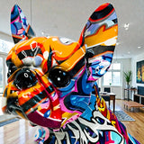 Artistic Bulldog Graffiti Figurine