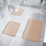 Stripe Memory Foam Bath Mat - 3pcs set