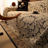 Soft Bloom Plush Sofa Cover