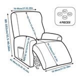 Floral Recliner Sofa Cover