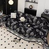 Classic Chenille Leaf Sofa Cover