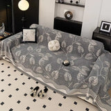 Classic Chenille Leaf Sofa Cover