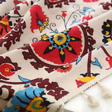 Boho Colour Wheel Bloom Tassel Curtain