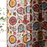 Boho Colour Wheel Bloom Tassel Curtain