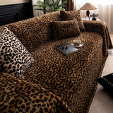 Cosy Leopard Print Sofa Cover