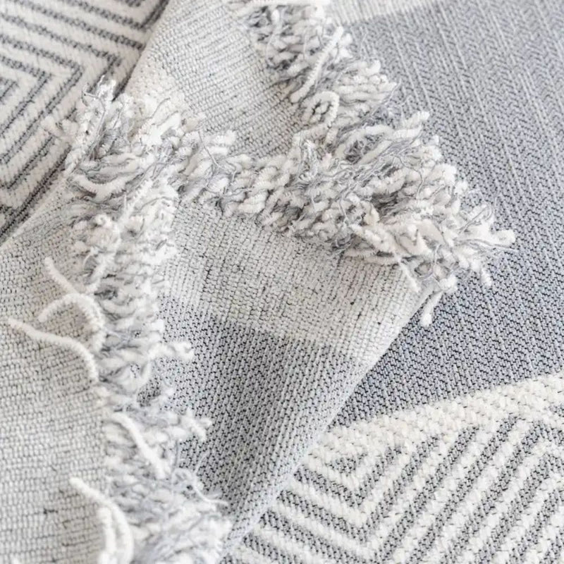 Diamond Geometric Tassel Sofa Cover