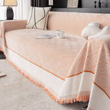 Diamond Geometric Tassel Sofa Cover