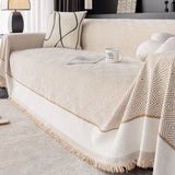 Diamond Geometric Tassel Sofa Cover