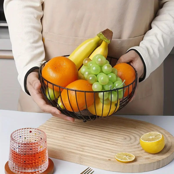 Decorative Round Iron Fruit Tray