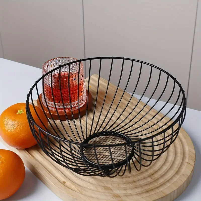 Decorative Round Iron Fruit Tray